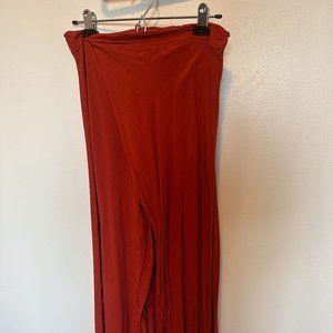 Burnt Orange Maxi Skirt